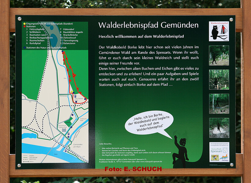 Informationstafel zum Walderlebnispfad